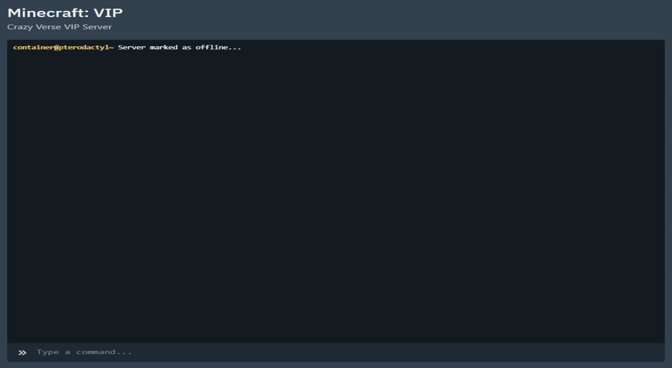Pterodactyl panel console view